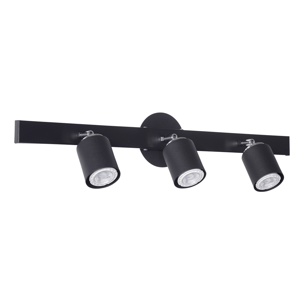 APLIQUE/PLAFON 3 LUCES NEGRO 3XGU10